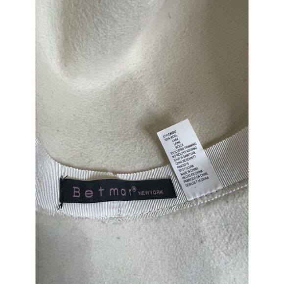 Vintage Betmar New York White/ Ivory  100% Wool Hat - Picture 7 of 11